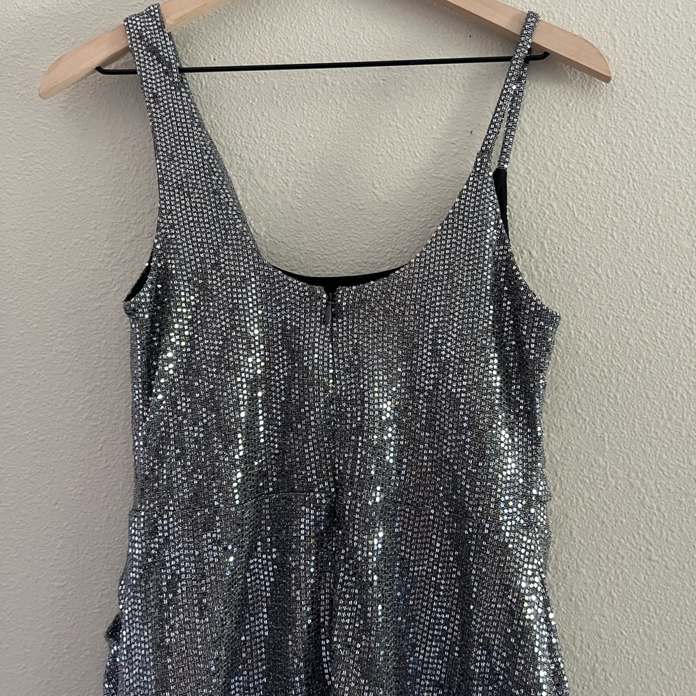 Express Metallic Sequin Asymmetrical Sleeveless S… - image 7